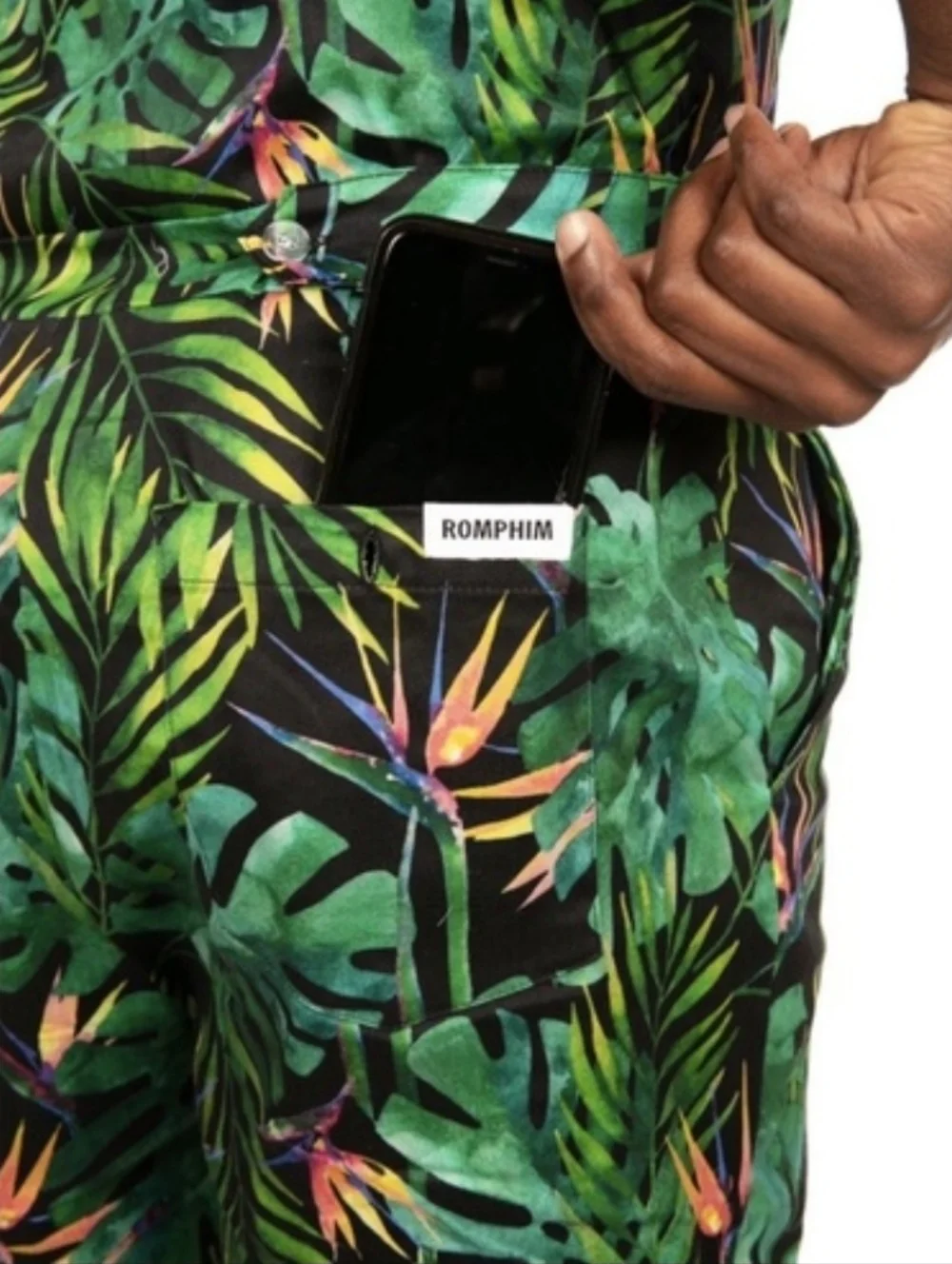 Tipsy Elves Tropical Leaf Print Jungle Romphim Romper New Small - Picture 8 of 12